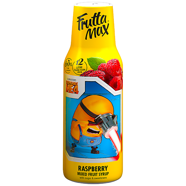 Syrop FruttaMax MINIONKI MALINA 500 ml na 12 litrów